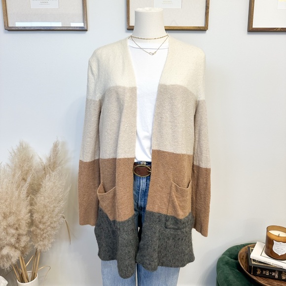 Madewell Wool/Alpaca Colour Block Cardigan - Picture 1 of 11